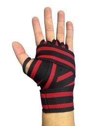Hand Wraps, Forearm Guards - Kırmızı ile Siyah - Görünüm 5