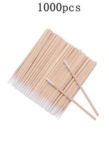 100pcs Multi-Functional Pointed-Tipped Cotton Swabs, Pointed-Mouth Makeup And Beauty Eyeliner Toothpicks, Cotton Swabs, Small Nail Art Tools, Pointed-Tipped Cotton Swabs - White - View 8