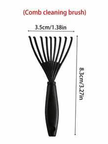 1 Universal Hair Comb And Beard Brush, Non-Fragrance Professional Hair Brush, Gradient And Push Clip Cleaning Comb, Smooth Back Smoothing Tool, Thick/Thin Hair Comb, Great For Bathroom, Scalp Massage, Back To School, Travel And Daily Life, The Perfect Holiday Gift For Family And Friends - Multicolor - View 9