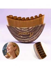 Customizable Text Lymphatic Contour Facial Brush, Dry Facial Brush, Facial Lymphatic Drainage Massager, Shapes The Chin And Jawline, Ergonomically Designed, Fits The Skin, Relieves Fatigue, Makeup Brush - one-size - View 2