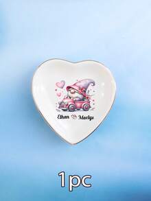 Bandeja de Joias Personalizada com Nome, Pratos de Anel Personalizados, Caixa de Memorabilia Personalizada, Bandeja de Joias de Viagem Personalizável, Presentes do Dia dos Namorados, Padrões de Casal, Armazenamento de Joias de Cerâmica, Aniversário, Bandeja Decorativa, Decoração de Sala de Estar, Retrô, Moda, Requintado, Noiva, Amigos, Amantes, Marido, Esposa, Família