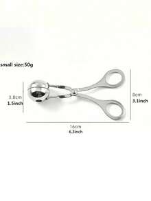 1pc Ball Machine, Stainless Steel, Non-Stick Ball Machine, Pliers, Cake Ball Machine With Cookie Dough Ice Tongs, Kitchen Spoon, Kitchen Gadgets, Kitchen Supplies, Kitchen Tools, Kitchen Stuff, Kitchen Utensils - White - View 12