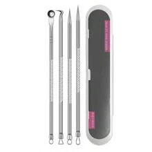 4/11 Stücke Mikronadelakneentfernungs-Werkzeugsatz, professioneller Edelstahl Mitesserentferner Multifunktions-Aknereinigungskit, Tiefenreinigung und Hautreinigungsaknewerkzeuge - Schönheitstools, Y2K, Goth Reiseaccessoires, Make-up Tasche Valentinstag Geschenk für sie, Hautpflege Reiniger Make-up Set - Verschiedenfarbig - Übersicht 14