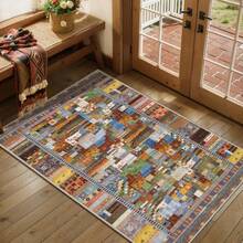 1pc Bohemian Style Luxury Velvet Runner Rug, New Year & Ramadan Collection, Suitable For Living Room, Dining Room, Study, Bedroom, Hallway, Laundry Room, Bedroom, Living Room, Study, Gaming Room, Corridor, Personalized Home Decor, Fashion Home, This Year's New Style, All Season, Upgraded Fabric, Skin-Friendly, Machine Washable, Easy To Clean, Multiple Sizes Available, Versatile