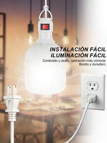 2 Piezas Lighting Extension Cord With Socket Switch, 5 Metros/3 Metros,Zócalo de luz colgante con cable de alimentación Con enchufe interruptor Zócalo de lámpara E27 Cable de luz,para lámparas de noche, de mesita y de pared, iluminación comercial. - 2 piezas - Ver 9