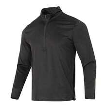 Under Armour 男士 UA Tech Vent 半拉链黑色轻便舒适休闲上衣，训练服 1382184-001 - 黑色 - 查看 1