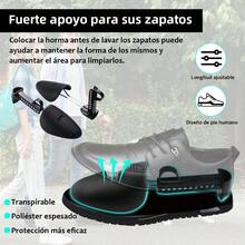 8pcs Bolsa de Lavandera para Zapatos, 2 Bolsa de Zapatos, 2pcs Hormas para Zapatos Ajustable, 4pcs Bolsas para Lavar Ropa Delicada, para Lavadora que Mantiene con Cierre Oculta Para Zapatos - gris - Ver 3