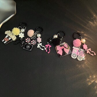 Nuevo colgante de teléfono de peluche con diseño de dibujos animados, accesorio pequeño y delicado, lindo y de moda, llavero o adorno para bolso