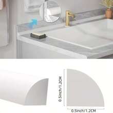 YITAPE Wielofunkcyjna samoprzylepna listwa winylowa, promień 1/4, 12 x 12 mm x 1 m, 1 szt. Nadaje się do wanien, narożników ściennych, szafek, sufitów i blatów. Elastyczna i łatwa w montażu listwa dekoracyjna. - Wielokolorowe - Zobacz 3