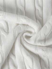 GRDR Men's Casual Twist Floral Pattern Crew Neck Long Sleeve Knit Sweater