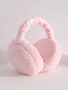 Soft Plush Foldable Earmuffs - Unisex Comfortable Ear Warmers For Winter Outdoor Activities,Back To School.Christmas Gifts,New Year - 灰色 - 查看 10