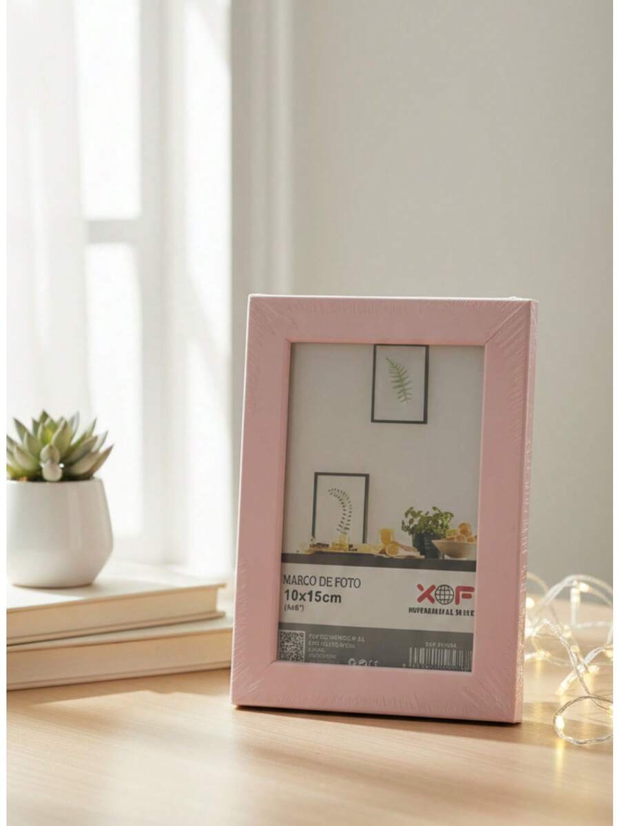 Portarretratos Genérico Para Foto 10x15 Cm 125368 Rosa - Rosa - Ver 1