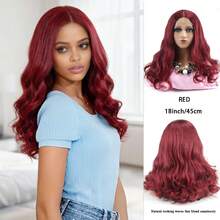 18 Inch Curly Lace Front Wig - High Temperature Synthetic Fiber Material, 4x1 Lace Area, Realistic Hairline, Suitable For Everyday Wear - Multicolor - View 8
