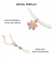 Swarovski Idyllia Pearl Women'S Necklace 5725739 - 粉紅色5725739 - 查看 6