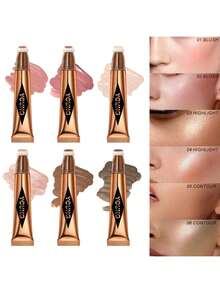YOUNG VISION A 6-Piece Contour, Highlight, And Blush Set With A Lightweight Texture, Easy To Blend And Spread, Seamlessly Fuses With The Skin To Create A Naturally Sculpted And Radiant Look Makeup Set - Nhiều màu - Xem 12