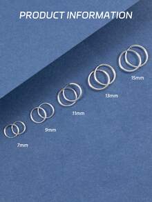 1pc S925 Sterling Silver Minimalist Elegant Navel Ring, Multiple Sizes Available, Suitable For Women - The Perfect Gift For Mothers On Valentine's Day And Mother's Day - Single Smooth Surface - View 6