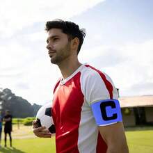 1件装足球队长臂章，多种颜色可选，字母C款式，2025年热销款