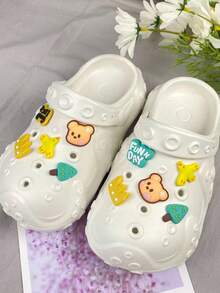 10pcs Cute Bear Animal Shoe Decoration Set, Detachable PVC Decor, Creative Street Style Accessory, Perfect Christmas Gift - Multicolor - View 2