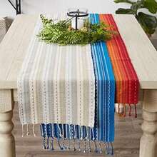 DII Southwest Collection - Juego de manteles Individuales, , 6 Piezas(Table Runner, 14x72" Azul) - Multicolor - Ver 6