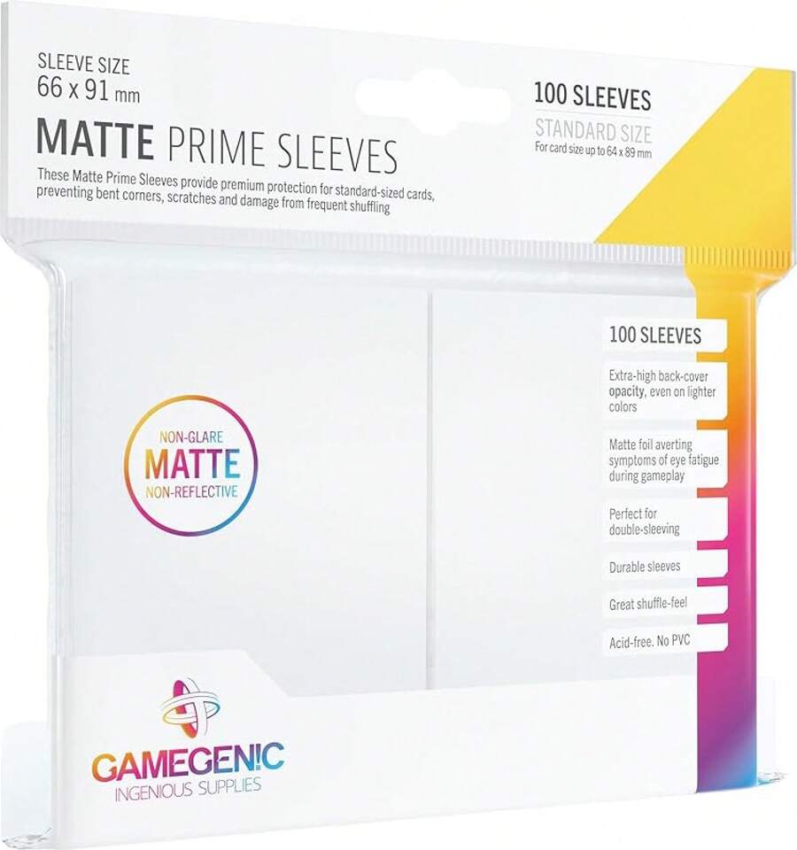 Gamegenic Matte Sleeves (100-Pack), GGS11029ML - Grey - View 1
