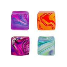 Matching Swirl Pattern Square Malt Sugar Squeeze Stress Relief Toy, Slow Rebound Stress Ball, Relieve Anxiety - Multicolor - View 5