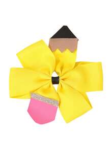 2pcs Cute Back To School Bowknot Hair Clips For Girl Students - Multicolor - View 4