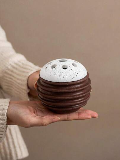 1 件球形树脂手持香炉，黑色、巧克力色、咖啡色，极简主义现代风格，中东、阿拉伯香炉，适用于卧室、客厅、办公室、酒店、节日等家居装饰