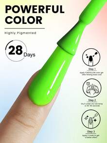 YOKEFELLOW TPO-Free & HEMA-Free 10ml Gel Nail Polish, Fluorescent Green Orange Pink Nails All Seasons Semi Permanent Manicure Nail Gel Polish Soak Off UV LED Nail Art Salon DIY For Women Girls - 彩色 - 查看 4