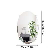 OUTANA 1片无框自粘全身镜墙贴。可移除、防碎、非玻璃材质的长方形镜子,适用于卧室、健身房门、客厅、浴室和办公室,可用作装饰化妆镜或墙镜。 - 彩色 - 查看 13