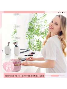 80g Set Includes 1 Mini Heart Shaped Makeup Sponge (No Loose Powder), 1 Powder Compact, Suitable For Bathing And Travel, Perfect Gift For Valentine's Day, Christmas, Eid, Holidays And Halloween, Listed In Holiday Gift Guide And Halloween Candy Box. Set Contains Mini Sponge And Powder Compact, Mother's Day Gift, Bedroom Essential, Travel Product - Multicolor - View 4