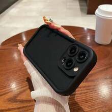 1pc For IPhone 17 Air 16 15 14 13 12 11 Pro Max Plus XS XR Candy Color Phone Case Stylish Shockproof Soft Cover Slim ProtectiveSuitable For IPhone 17 Air - 黑色 - 查看 10