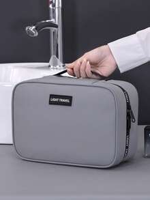 Large Capacity Business Travel Toiletry Bag, Multi-Compartment Design, Foldable Organizer Bag, Grid Partition Storage, Wet & Dry Separation, High-End Cosmetic Bag For Makeup, Skincare, Face Masks, Brushes,Pouch,Makeup Pouch,Travel Essential - Multicolor - View 5
