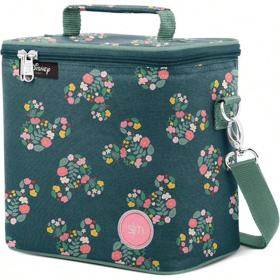 YQQ - Bolsa de almuerzo para mujeres hombres trabajo reutilizable con aislamiento colección 4 litros floral en Riptide2179 - DMickeyMouseFloralonRiptide - Ver 1