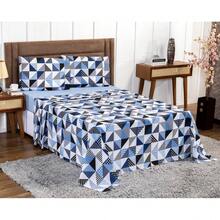 Cotton Sheet Set 4 Pieces Single Double Queen King - GEOMETRIC - View 1