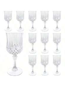 1/6/12pcs Reusable Retro Style Cocktail/Champagne Glasses, Suitable For Parties, Weddings, Holidays, New Year's Eve, All Saints' Day, Parties, Birthdays, Valentine's Day And Various Celebrations - Multicolor - View 1