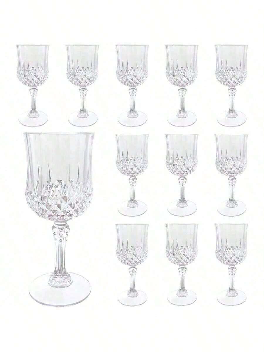 1/6/12pcs Reusable Retro Style Cocktail/Champagne Glasses, Suitable For Parties, Weddings, Holidays, New Year's Eve, All Saints' Day, Parties, Birthdays, Valentine's Day And Various Celebrations - Multicolor - View 1