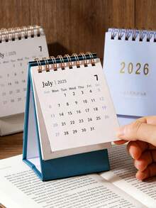 2026 Premium Mini Desk Calendar, Monthly & Weekly Planner, 250gsm Paper, Spiral Bound, 7 Color Options: Pink, Blue, Green, White, Minimalist Design, Compact & Portable, Suitable For Home Or Office Use - Multicolor - View 4