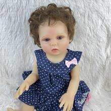 48 CM 19 Inch Full Vinyl Body Reborn Baby Doll Toy For Kids Handmade Fashion Birthday Gift Bathe Play House Bedtime Toy - Muñeca de cuerpo entero de vinilo - Ver 3
