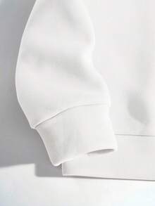 DEAR MOLLY趣味嘉年华卫衣，女士可爱嘉年华卫衣，女士圆领落肩卫衣，适合休闲、嘉年华、派对穿着 - 白色 - 查看 7