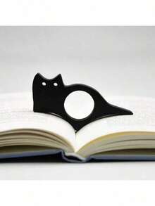 1pc Cat Thumb Book Page Clip, Black Cat Thumb Book Stand, Single-Hand Reading Bookmark, Reading Accessory, Portable Thumb Book Holder, Gift For Book Lovers, Suitable For Birthday, Party, Graduation And Back To School-Halloween,Christmas,Fall,Winter, Supplies, MW6D - 彩色 - 查看 4