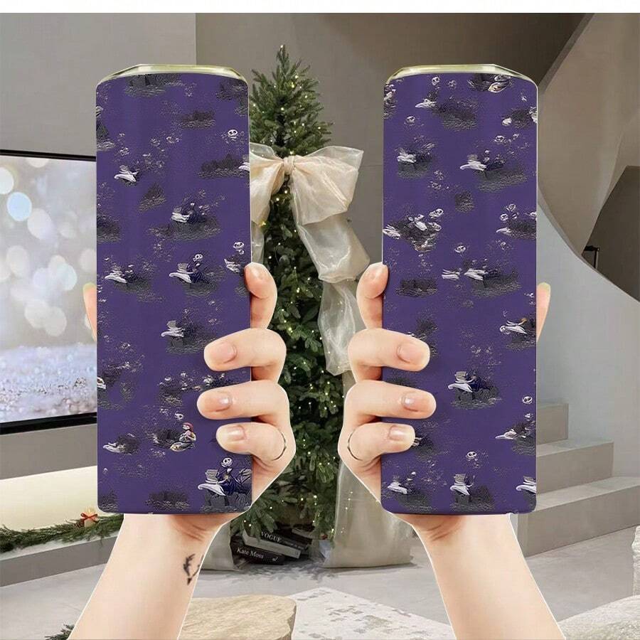 20oz  Style Nightmare Before Christmas Pattern Straight Tumbler Spooky Whimsical Halloween Decor Insulated Cup - 1 cái - Xem 1