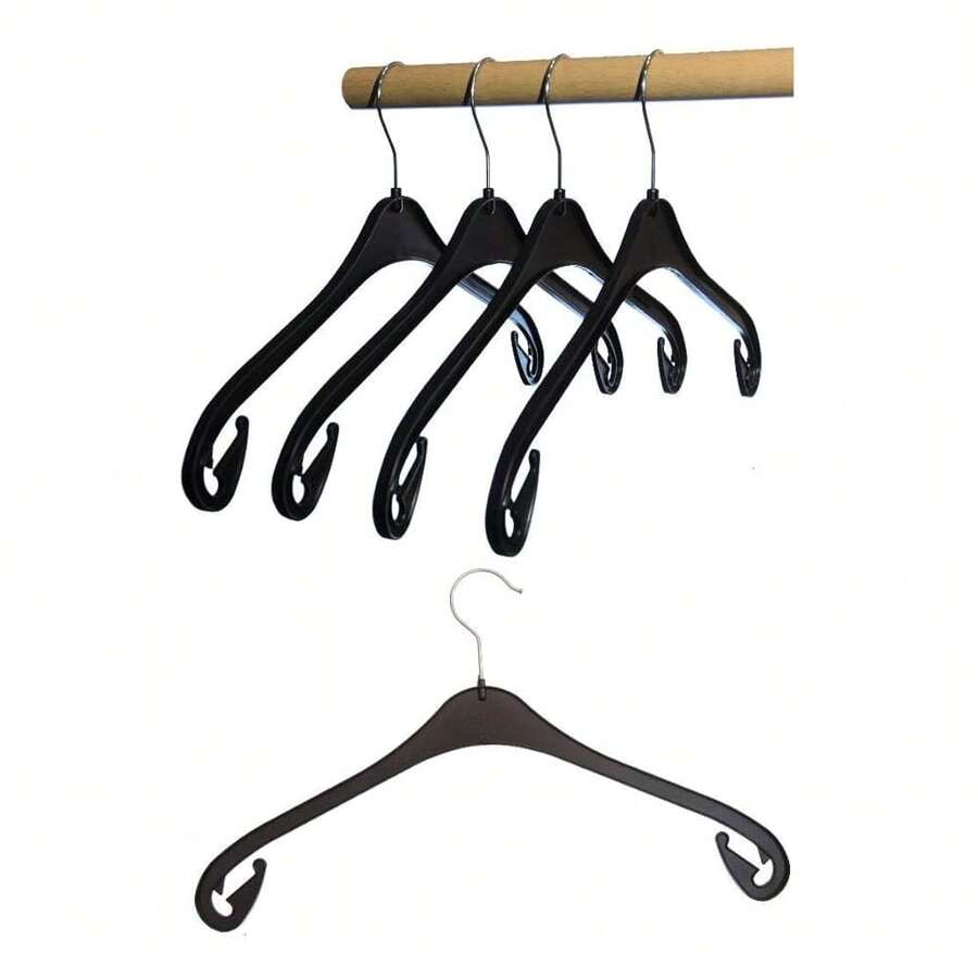 Kleiderbügel aus Kunststoff, schwarz, Rockhaken, 43 cm 25 STK.-7396 - 25St.Na43s - Bekijken 1