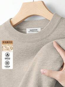 Men Knit Tops - Dusty Blue - View 2