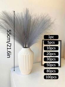 50/30/20/10 Lá Cỏ Pampas Nhân Tạo, Cỏ Pampas Xù, Trang Trí Hoa Lá, Thích Hợp Cho Trang Trí Nhà Phong Cách Boho, Đám Cưới, Ngày Valentine, Sinh Nhật, Lễ Tốt Nghiệp, Trang Trí Mùa Thu, Cây Nhân Tạo - Xám nhạt - Xem 9