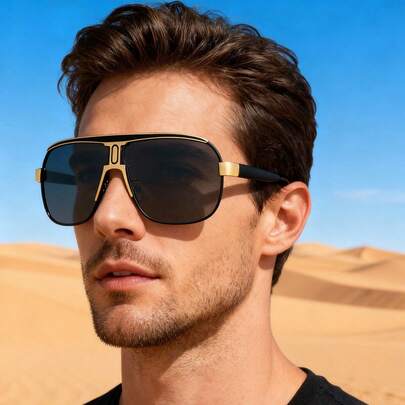 1 Pair Unisex Oversized Fashion Metal Frog Eye Fashion Glasses, High-End Stylish Fashion Glasses