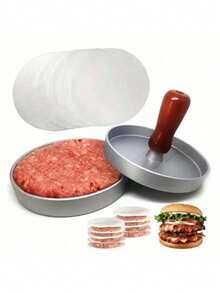 Hamburger Patty Maker Hamburger Maker With Removable Plate, Burger Press For Beef, Cheese, Veggie Burgers, BBQ Kitchen Tool And Accessory, Suitable For Holiday Parties, Gatherings, Family Meals, And Homemade Burger Patties - Bạc - Xem 14