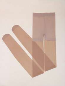 女士透明紧身裤、打底裤和长筒袜 - 透明连裤袜，日常及办公穿着的隐形丝袜 - 咖啡棕 - 查看 6