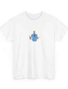 Erling Halland Celeion Graphic T-Shirt Simple White Cotton Round Neck T-Shirt - 白色 - 查看 1