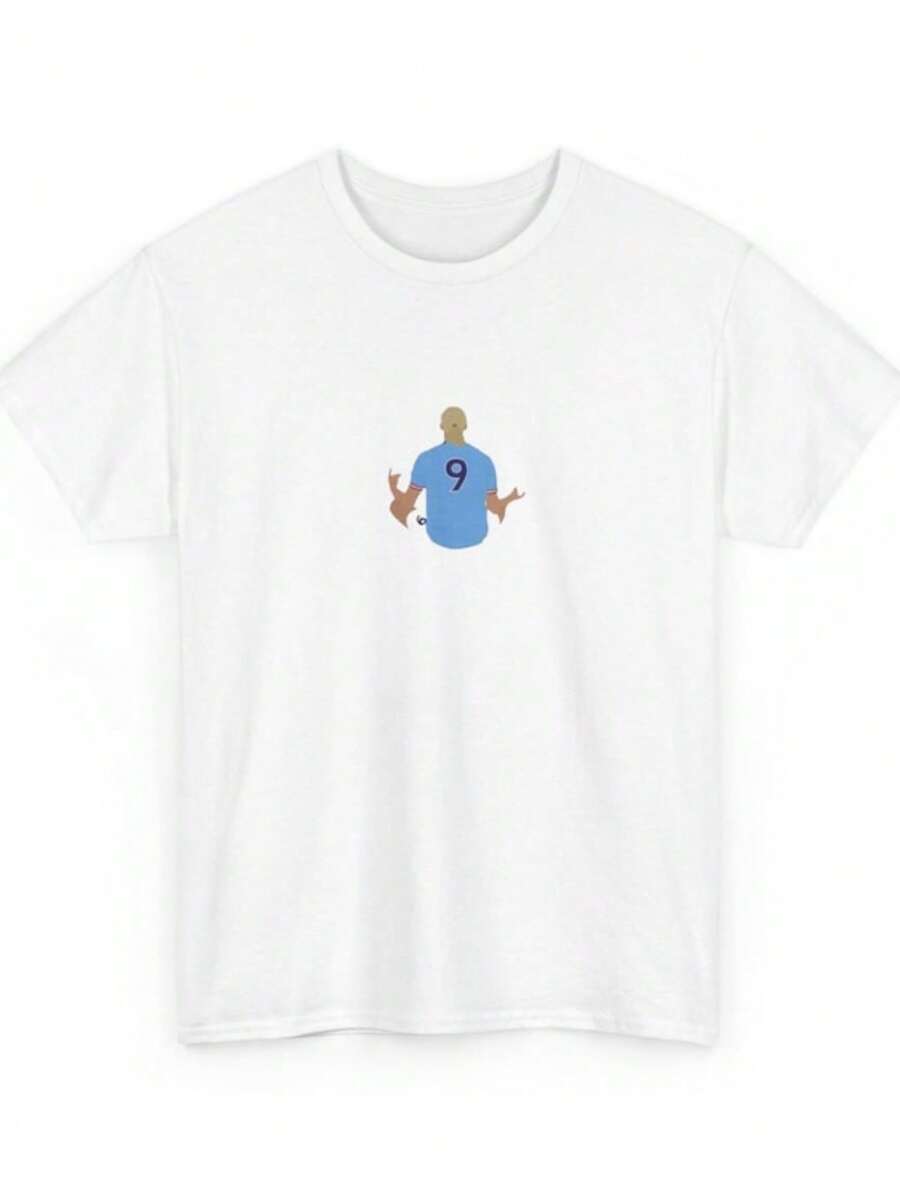 Erling Halland Celeion Graphic T-Shirt Simple White Cotton Round Neck T-Shirt - 白色 - 查看 1