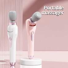 180° Foldable Electric Massager, Portable Handheld Massage Stick, USB Rechargeable, 5-Speed Adjustable, Rotating Relaxation Massage, Suitable For Neck, Back, Legs And Waist, The Best Choice For Holiday Gifts.1000 MAh Battery - Pink - View 2